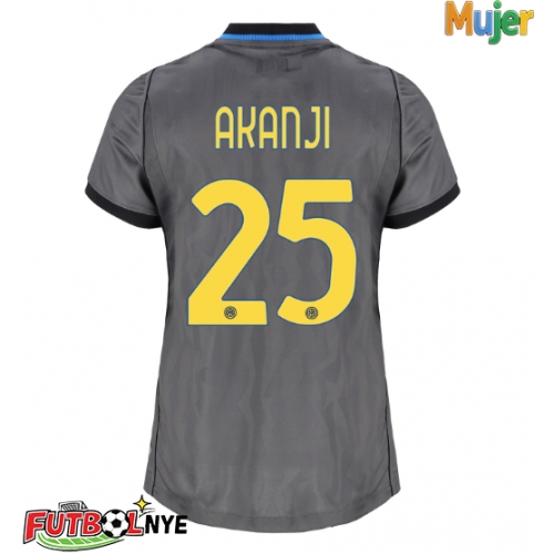 Camiseta Inter Milan Manuel Akanji #25 Tercera Equipación para mujer 2026-27 manga corta